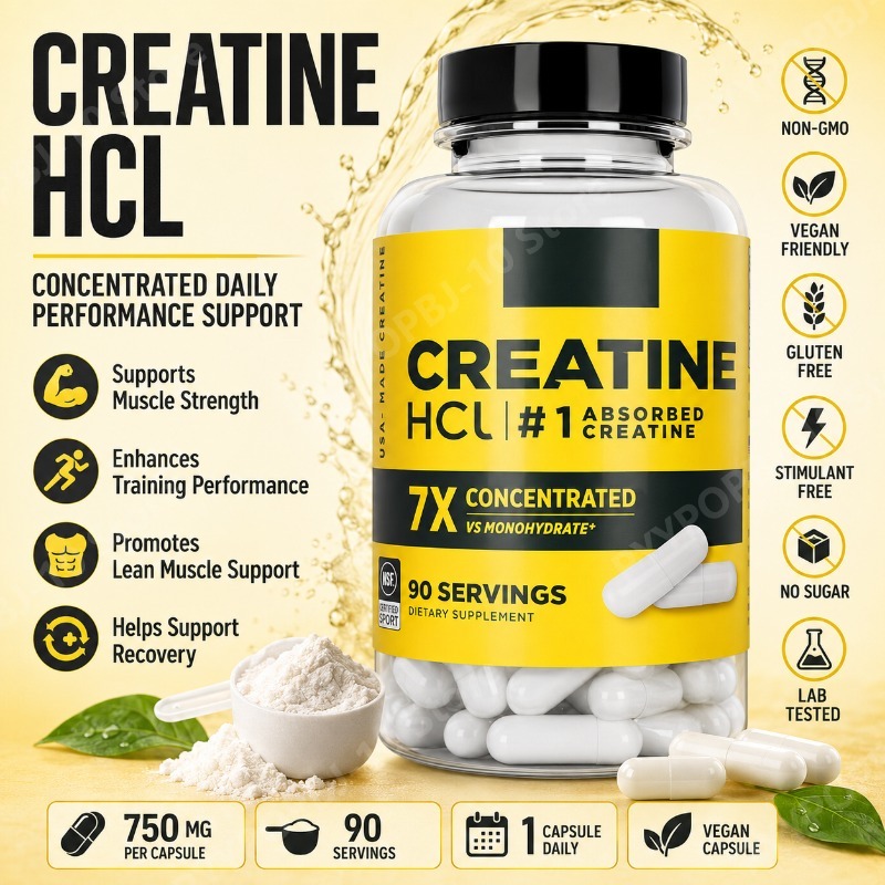 Creatine Hcl Capsule - Kreatyna HCl 750mg 90 kapsułek Wsparcie