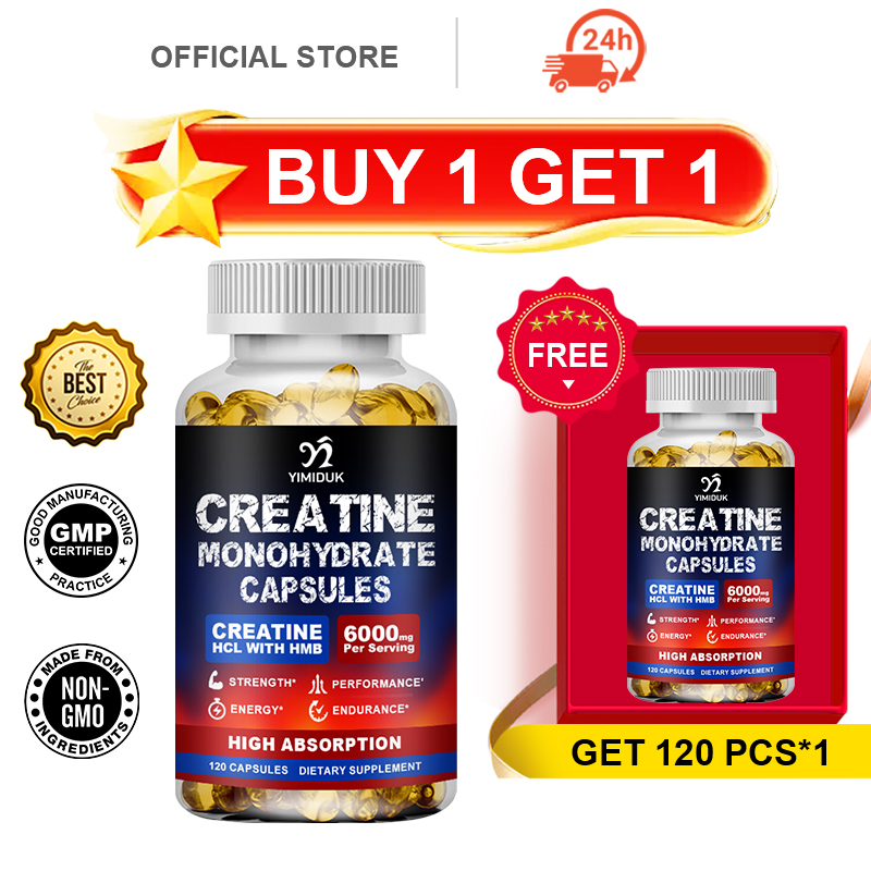 Creatine Hcl Capsule - Suplement 3w1 Kreatyna Monohydrat HCL HMB,